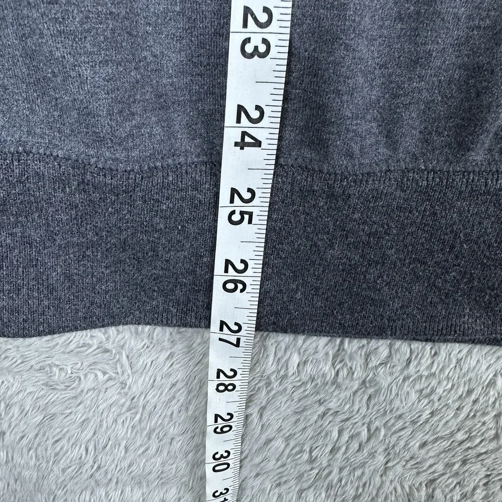 Tasso Elba Mens 1/4 Zip Pullover Charcoal Gray‎ 100% Cotton Large Smart Casual